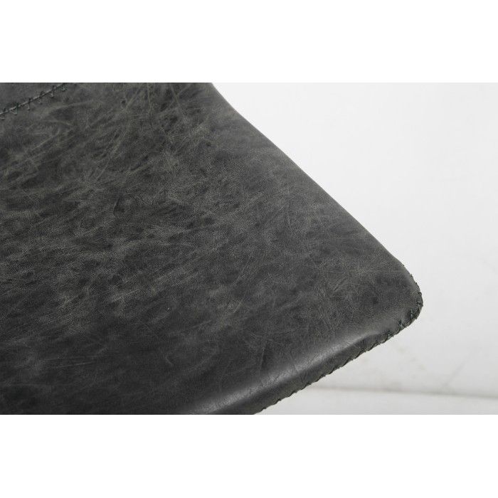 Sedia da banco OZON – PU nero – Gambe in metallo – Altezza 98 cm – Stile industriale