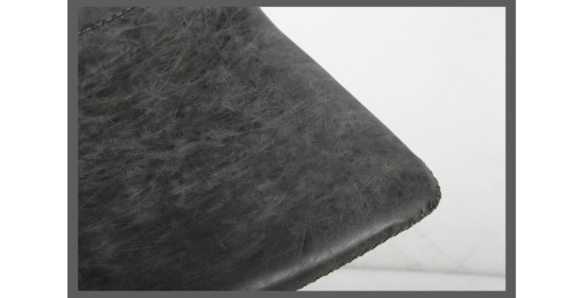 Barhocker OZON – PU Schwarz – Metallbeine – Höhe 98 cm – Industriestil
