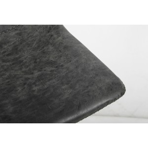 Barhocker OZON – PU Schwarz – Metallbeine – Höhe 98 cm – Industriestil