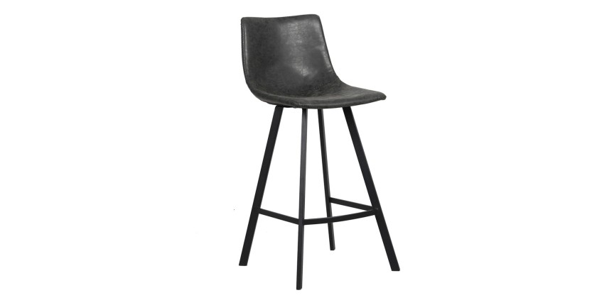 Barhocker OZON – PU Schwarz – Metallbeine – Höhe 98 cm – Industriestil