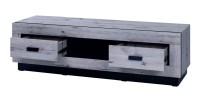 Meuble TV grand modèle MALAGA - Coloris chêne Wellington - 170 x 45 x 48 cm