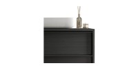 Meuble de salle de bain FRASSI – 79 cm – Noir cendré – Évier inclus – 2 tiroirs