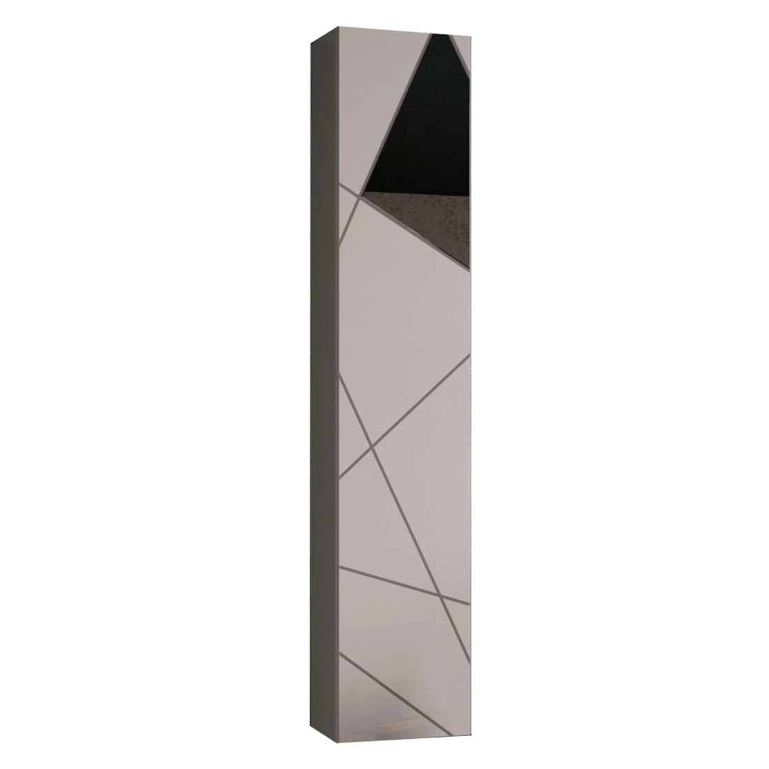 Meuble de salle de bain suspendu VITARIO – 1 porte – Blanc brillant – Design moderne