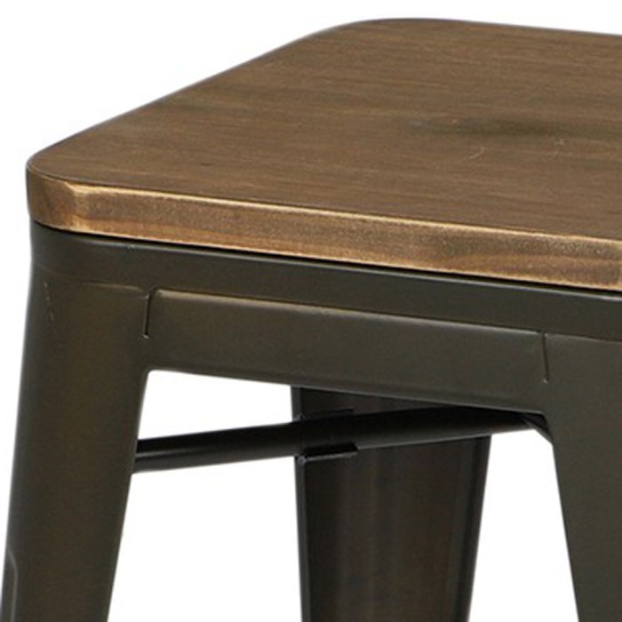 Set di 4 sgabelli in stile industriale in metallo, colore grigio – Collezione FACTORY.