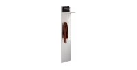 Appendiabiti sospeso con mensola, collezione KEY in bianco lucido lacato.