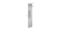 Appendiabiti sospeso con mensola, collezione KEY in bianco lucido lacato.