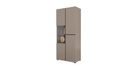 Vitrine haute 2 portes collection HAVANA. Coloris beige et noir.