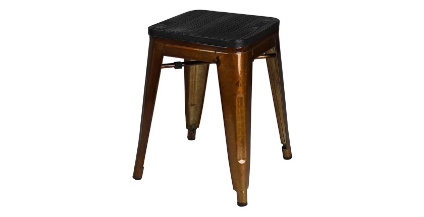 Lot de 4 tabourets style industriel en métal doré collection FACTORY.
