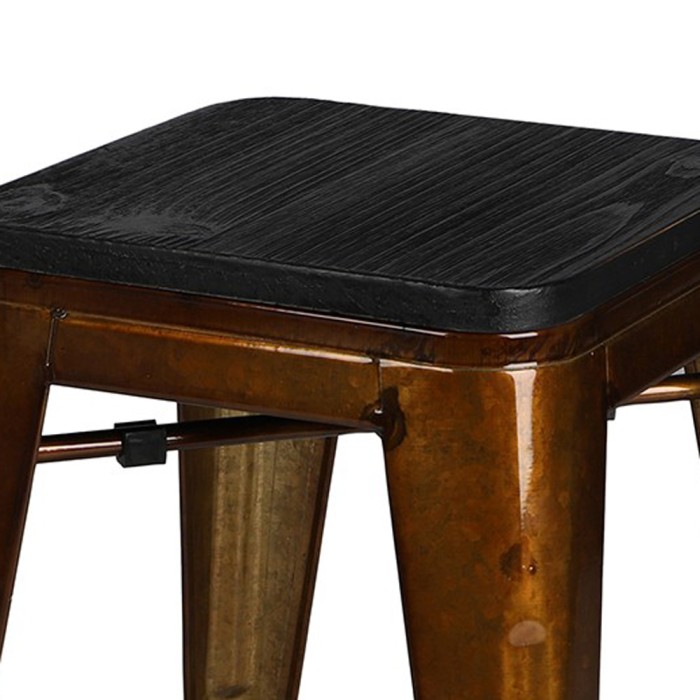 Set di 4 sgabelli in stile industriale in metallo dorato collezione FACTORY.