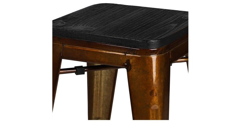 Lot de 4 tabourets style industriel en métal doré collection FACTORY.