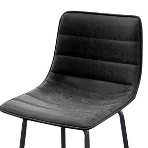 Lot de 2 tabourets de bar avec dossier effet cuir ardoise collection NETS - Style industriel