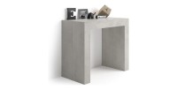 Console extensible, Collection NOSOL, couleur gris effet béton, dimensions 54x78cm
