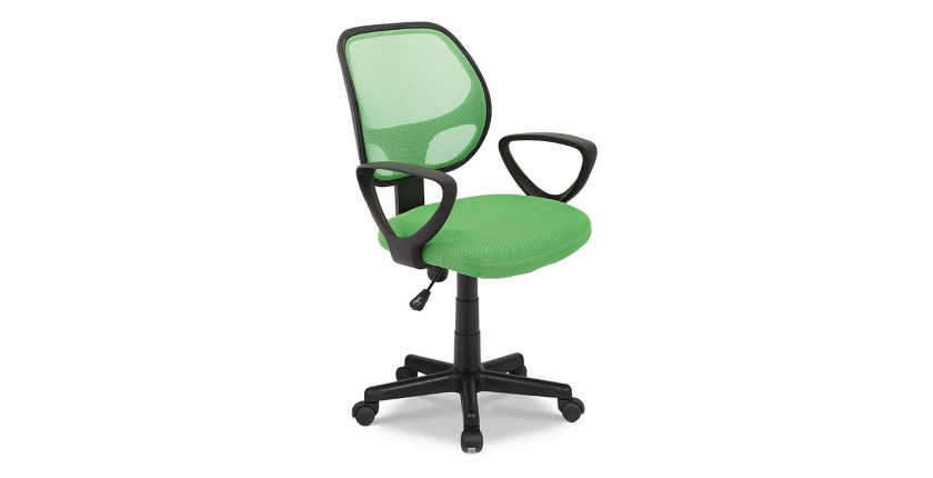 Chaise de bureau IPOLIST Tissu filet vert, idéal pour un bureau confortable et moderne