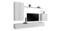 Ensemble de meubles de salon collection SWITCH II design, coloris blanc brillant.