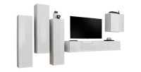 Ensemble de meubles de salon design collection SWITCH III. Coloris blanc brillant.