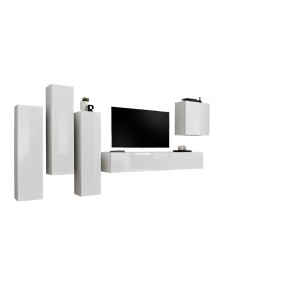 Ensemble de meubles de salon design collection SWITCH III. Coloris blanc brillant.