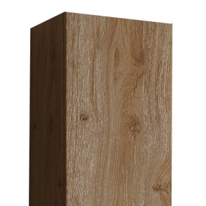 Meuble de salle de bain suspendu BURA – 1 porte – Chêne clair – Design moderne