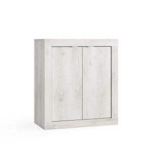Meuble de rangement CISA – 2 portes, 2 étagères – Chêne gris – Design moderne