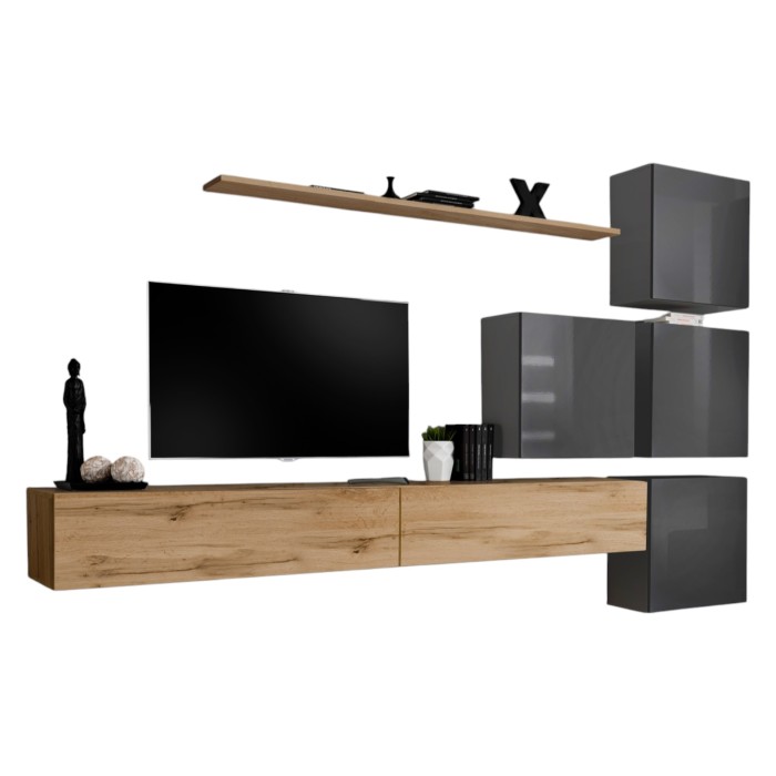 Wohnzimmer-Wandmöbel-Set...