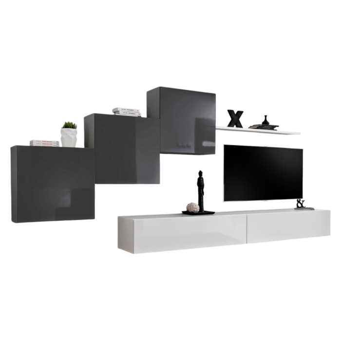Wohnzimmer-Wandmöbel-Set...