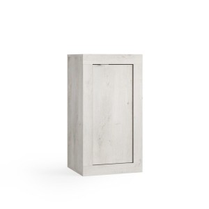 Meuble de rangement ISORA – 1 porte, 2 étagères – Chêne gris – Design moderne