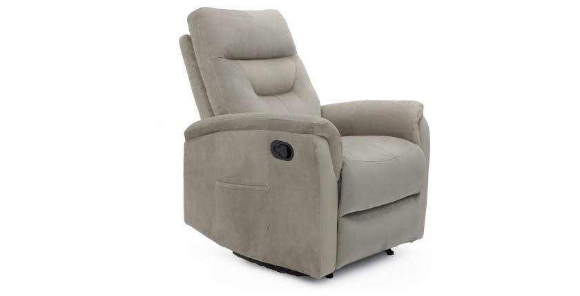 Fauteuil relaxation relevable manuellement PARIS – Coloris beige – Confort et élégance