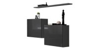 Ensemble meubles de salon SWITCH SBI design, coloris gris brillant.