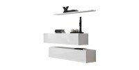 Ensemble meubles de salon SWITCH SBII design, coloris blanc brillant.