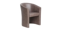 Fauteuil de salon KYOTO – Confortable – Brun foncé – Style vintage