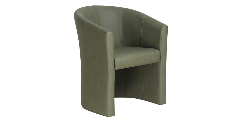 Fauteuil de salon KYOTO – Confortable – Vert – Style vintage
