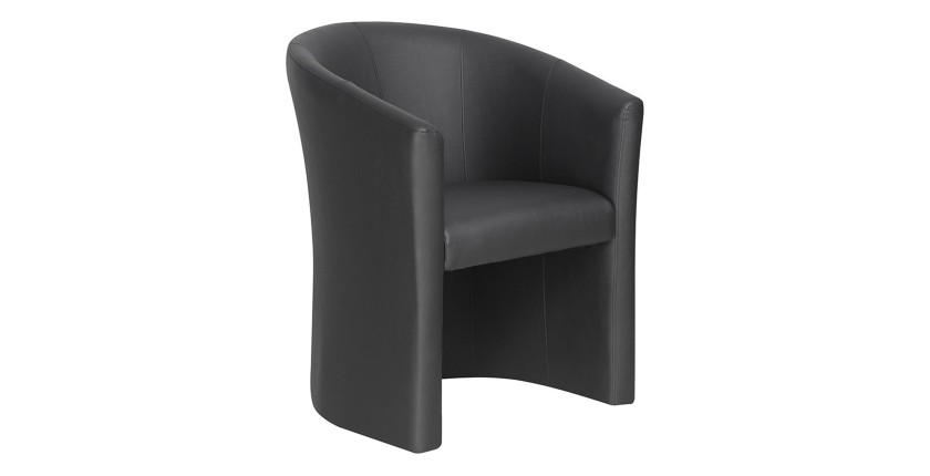 Sillón de salón KYOTO - Cómodo - Negro - Estilo vintage