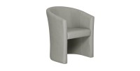 Poltrona da salotto KYOTO – Confortevole – Grigio chiaro – Stile vintage