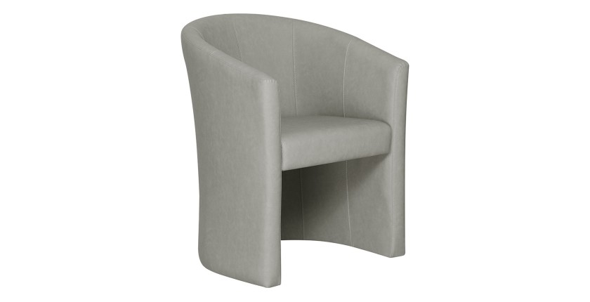 Poltrona da salotto KYOTO – Confortevole – Grigio chiaro – Stile vintage