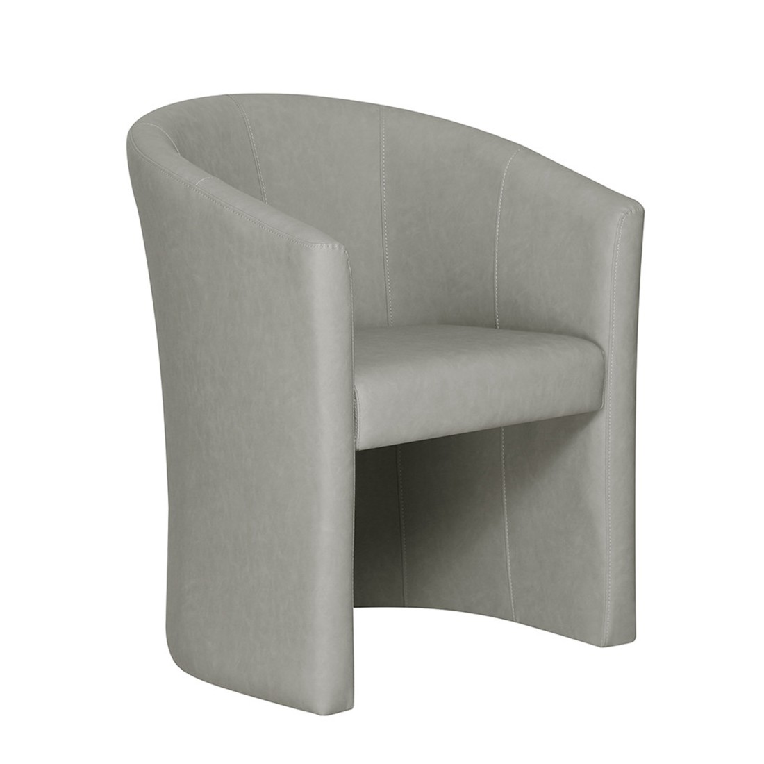 Poltrona da salotto KYOTO – Confortevole – Grigio chiaro – Stile vintage