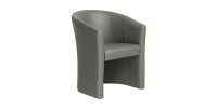 Fauteuil de salon KYOTO – Confortable – coloris gris vert – Style vintage