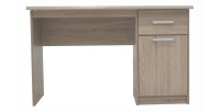 Scrivania retta PRAGA – 1 cassetto, 1 porta – Colore rovere sonoma – Design funzionale
