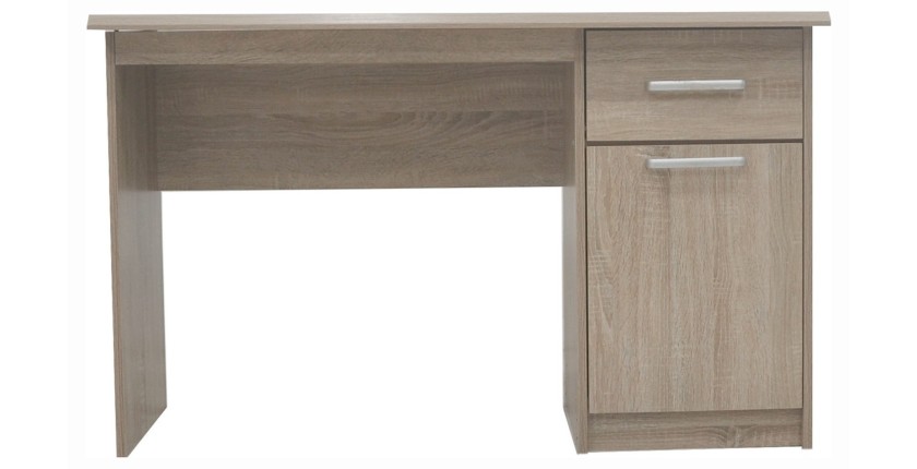 Scrivania retta PRAGA – 1 cassetto, 1 porta – Colore rovere sonoma – Design funzionale