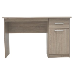 Scrivania retta PRAGA – 1 cassetto, 1 porta – Colore rovere sonoma – Design funzionale