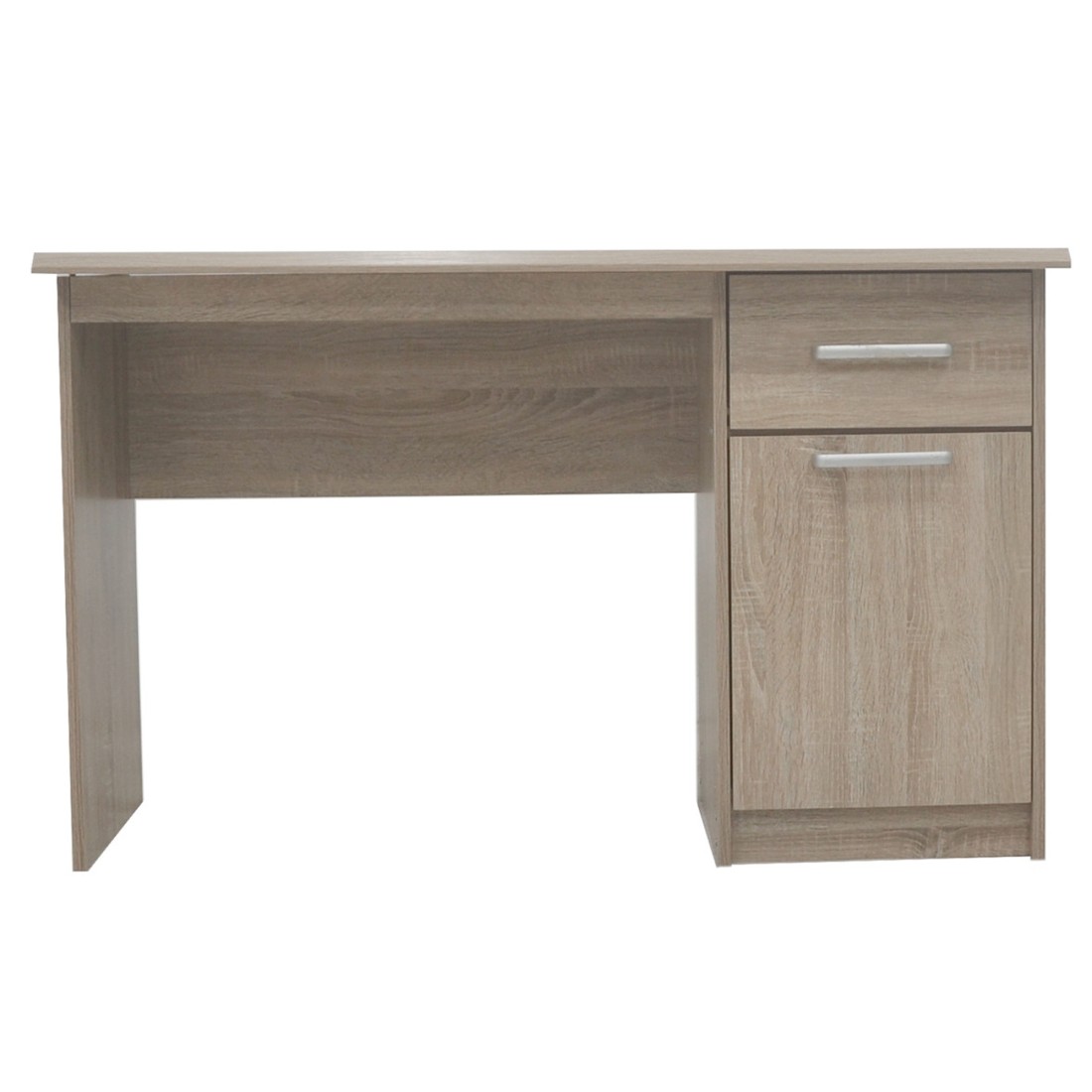 Scrivania retta PRAGA – 1 cassetto, 1 porta – Colore rovere sonoma – Design funzionale