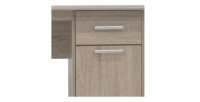 Scrivania retta PRAGA – 1 cassetto, 1 porta – Colore rovere sonoma – Design funzionale