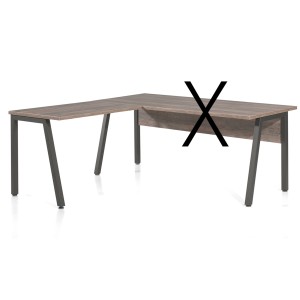 Retour pour bureau de la collection SOON coloris chêne vieilli et noir.
