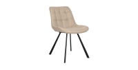 Chaise PALMA – Tissu beige – L51 x H80 x P61 cm – Confort et élégance