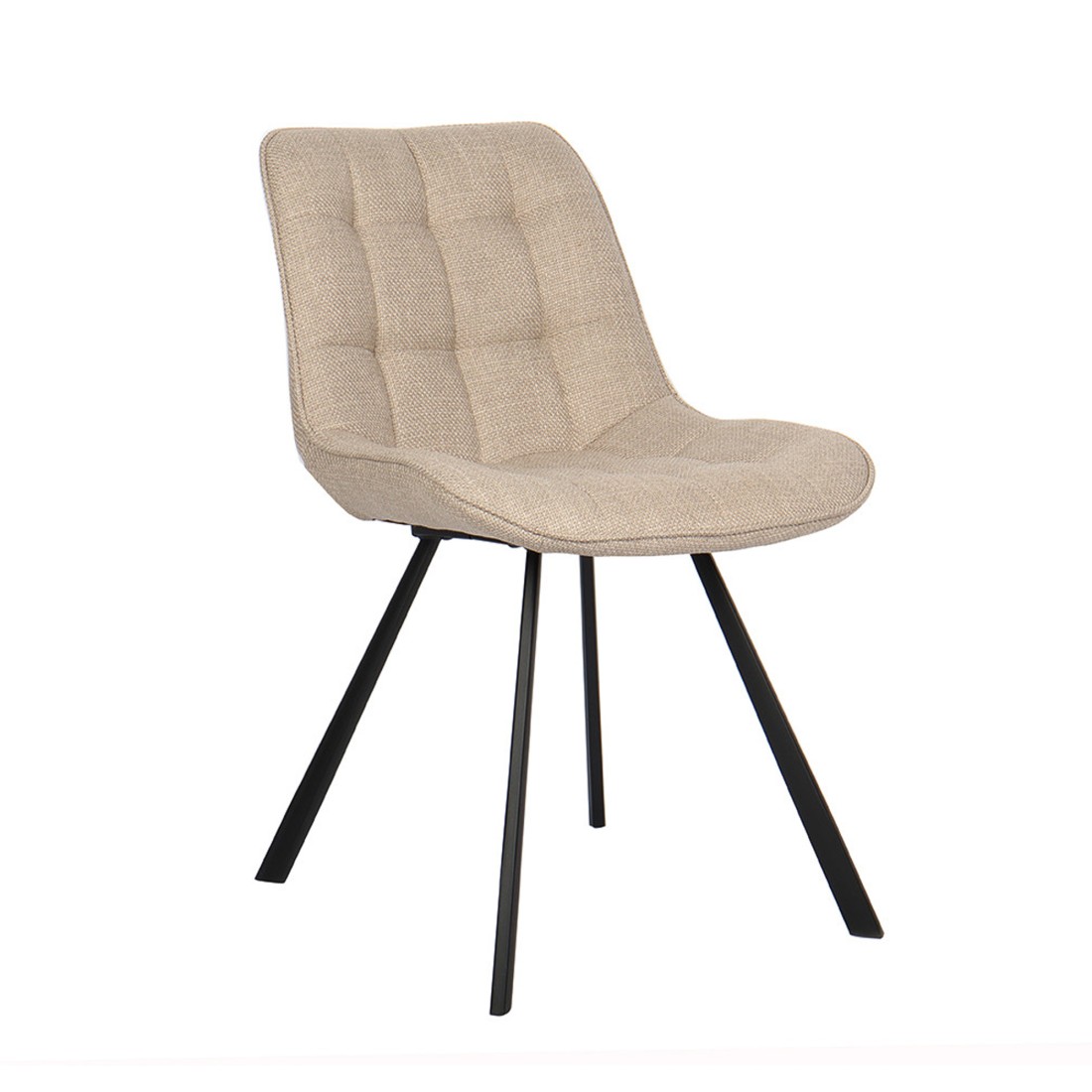 Chaise PALMA – Tissu beige – L51 x H80 x P61 cm – Confort et élégance