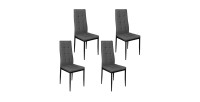 Lot de 4 chaises GEORGES – Coloris gris – Élégance et confort pour votre salle à manger