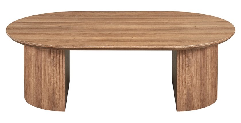 Table basse VAGOS – Effet chêne vieilli – Longueur 120 cm – Design authentique et moderne