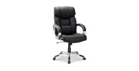 Chaise de bureau LIDA – PU Noir – Confort et élégance pour votre espace de travail