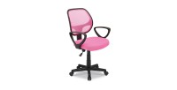 Chaise de bureau IPOLIST – Tissu filet rose – Confort et modernité pour votre espace de travail