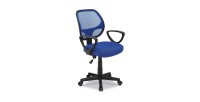Bureaustoel IPOLIST – Blauwe netstof – Comfort en moderniteit voor uw werkruimte