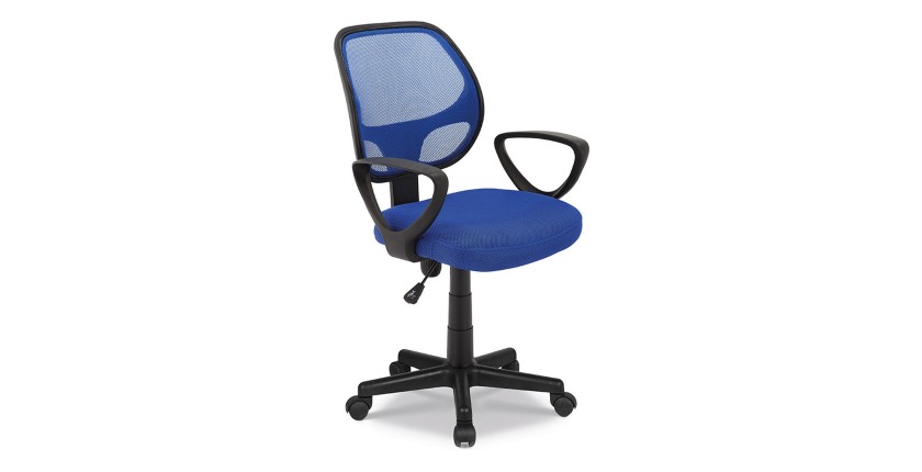 Bureaustoel IPOLIST – Blauwe netstof – Comfort en moderniteit voor uw werkruimte