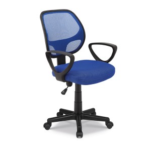 Bureaustoel IPOLIST – Blauwe netstof – Comfort en moderniteit voor uw werkruimte